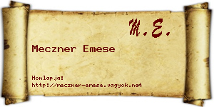 Meczner Emese névjegykártya